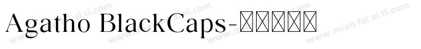 Agatho BlackCaps字体转换